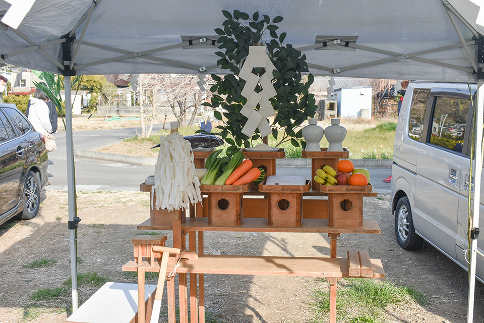 お子さん参加した地鎮祭